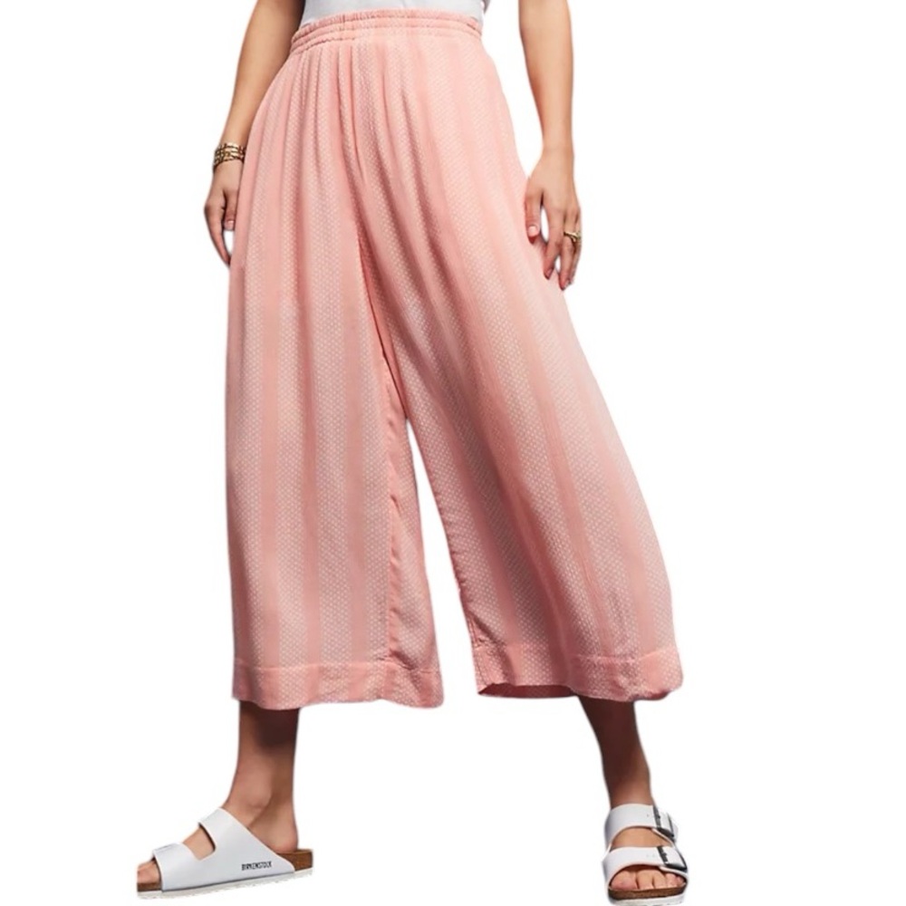 Maeve Pink Wide Leg Pants